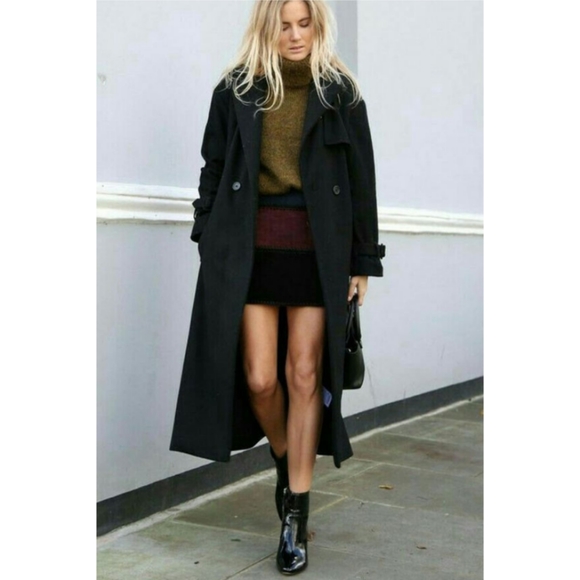 Nordstrom Open Edit Chloe Zip Boots Black Vegan Patent Leather Chunky Square Toe - Picture 8 of 15